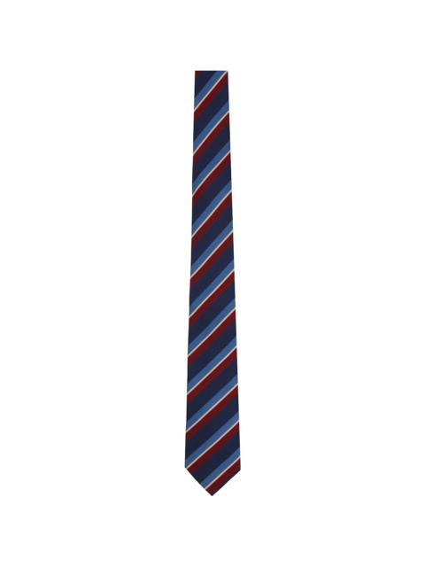 Navy & Burgundy Jacquard Tie
