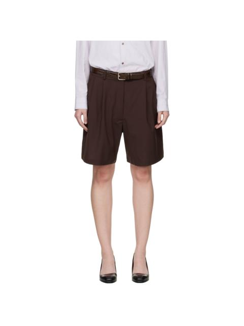 Brown Tailored Bermuda Shorts