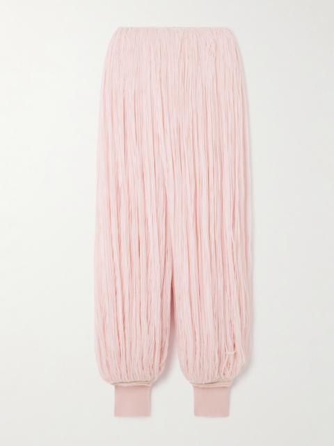 Fringed Wool Tapered Pants
