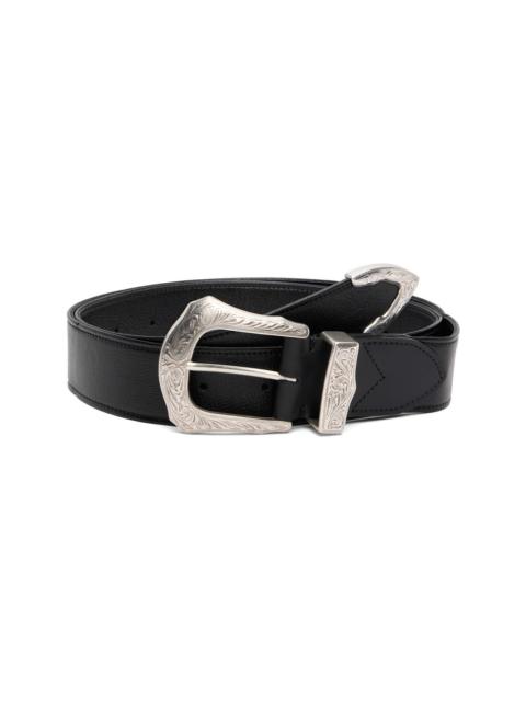Black Buckle Wide Belt