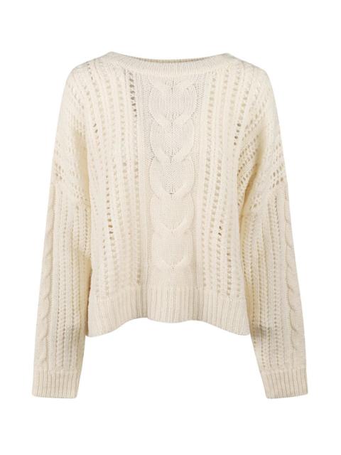 cable-knit eyelet sweater