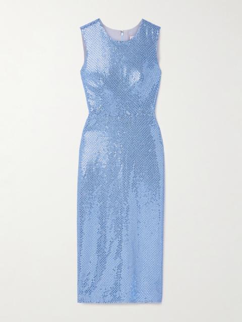 Embellished Crepe Midi Dress