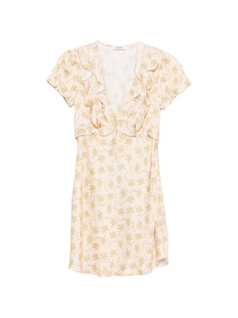 Louise ruffled floral mini dress