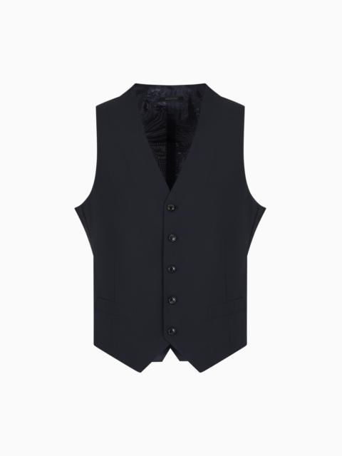 Single-breasted waistcoat in virgin wool