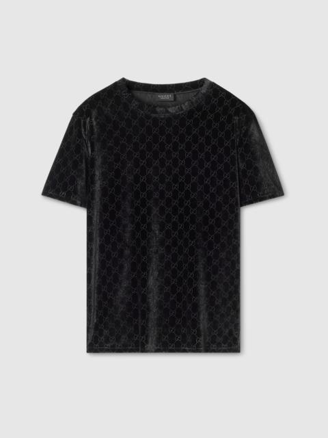 GG stretch velvet devoré T-shirt