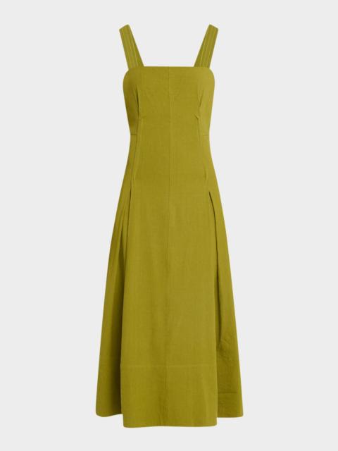 Sleeveless Linen-Blend Cami Dress