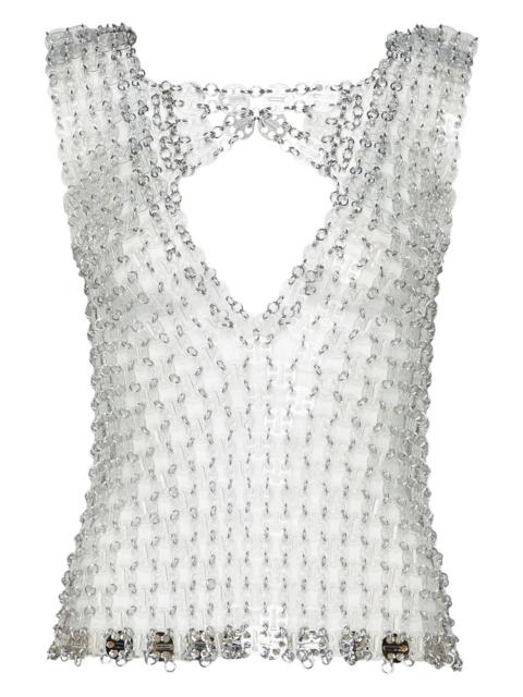 chain-link v-neck top