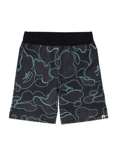 BAPE Text Code Camo Sweat Shorts 'Black'