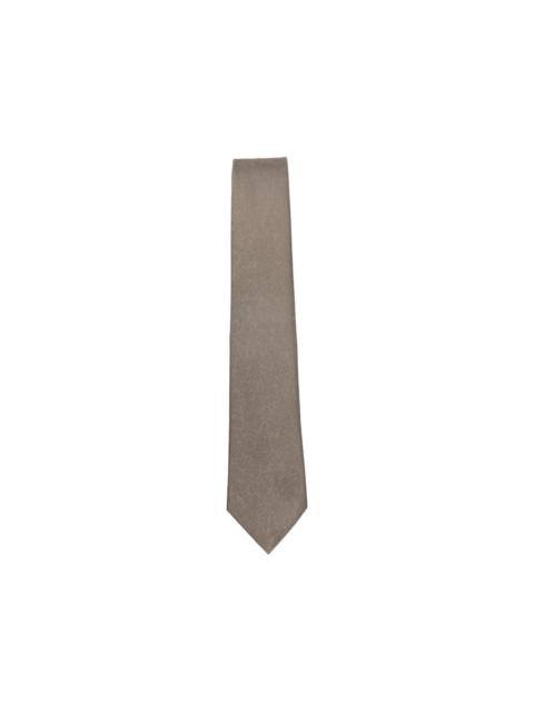 brown silk tie
