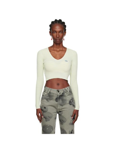 Green Bea Cropped Sweater