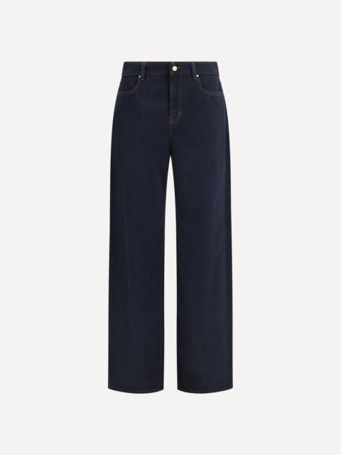 Baggy Pants in pure cotton satin