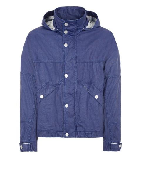418X1 STONE ISLAND MARINA_RAW PLATED LINEN ROYAL BLUE