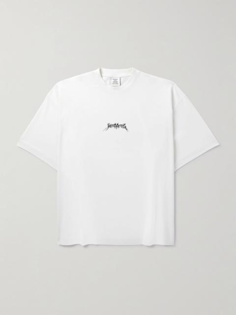 Logo-Print Cotton-Jersey T-Shirt White