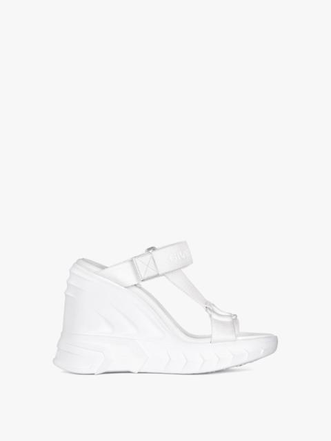 MARSHMALLOW SANDALS IN LEATHER AND CANVAS