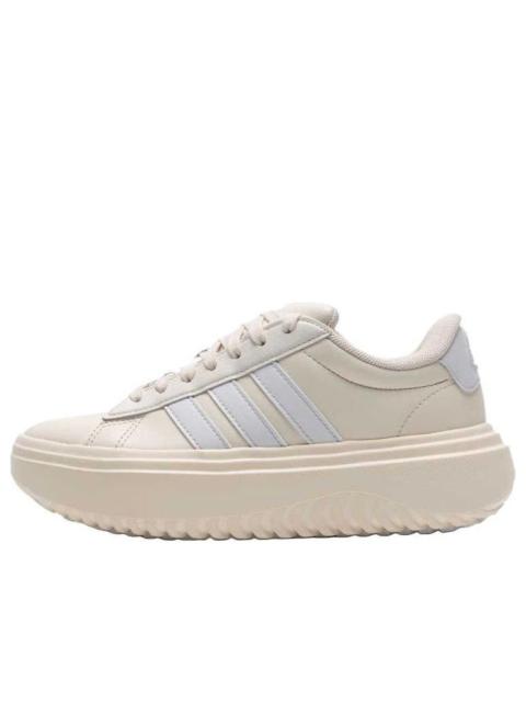 (WMNS) adidas Grand Court Platform 'Cream White' JQ1078