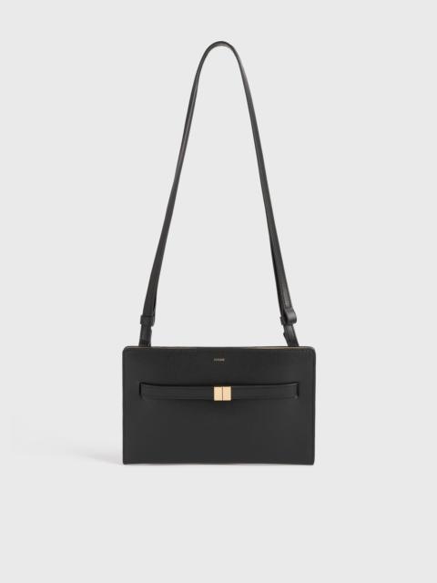Belted leather crossbody black