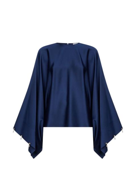crew-neck blouse