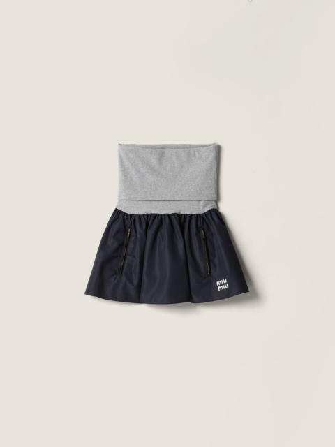 Technical fabric miniskirt