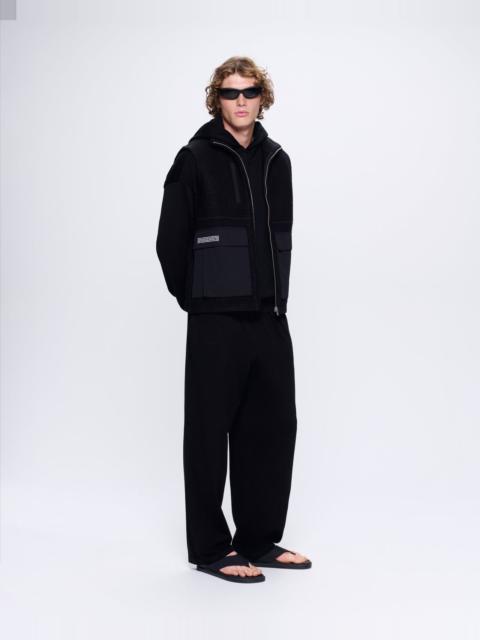Mens DNA Knitted Straight Leg Track Pants - Black