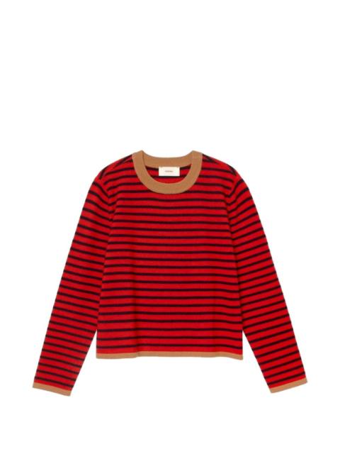 Maxwell striped round-neck sweater