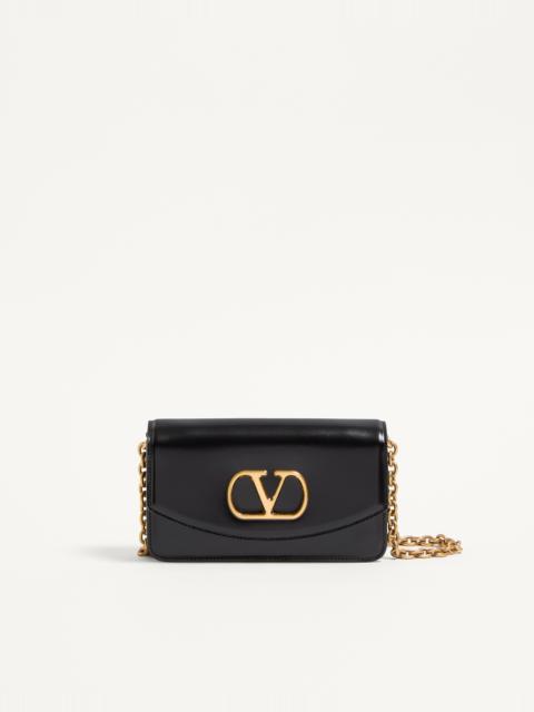 VALENTINO GARAVANI VAIN CLUTCH BAG IN SHINY CALFSKIN