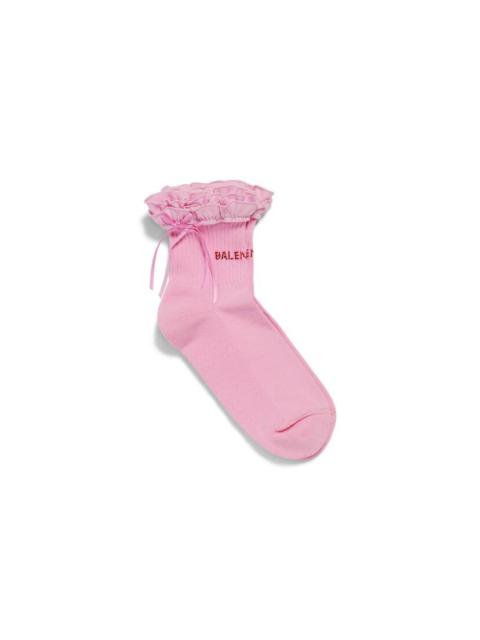 Women's Bow Socks in Pink/red