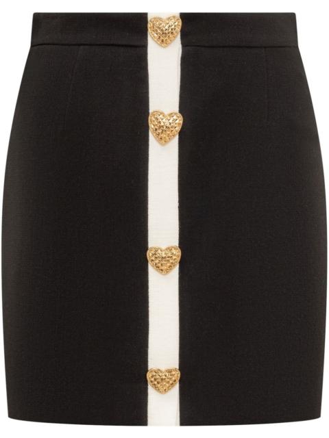 heart-motif mini skirt