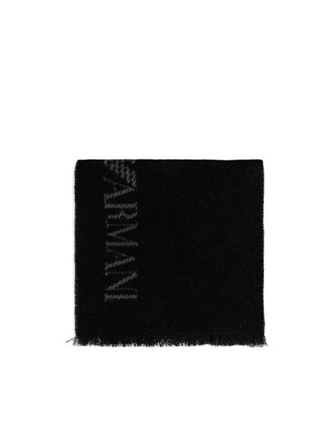 logo-detail fringed scarf