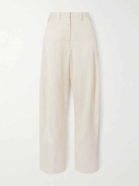 Stretch-cotton Wide-leg Pants