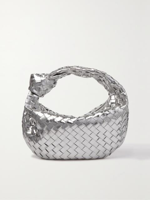 Jodie Teen Knotted Intrecciato Mirrored-leather Tote