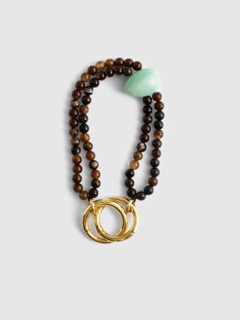 Double-Strand Beaded Bag Charm