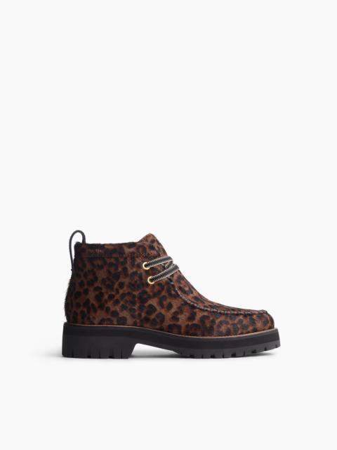 Cameron Leopard Calf Hair Moccasin Boots