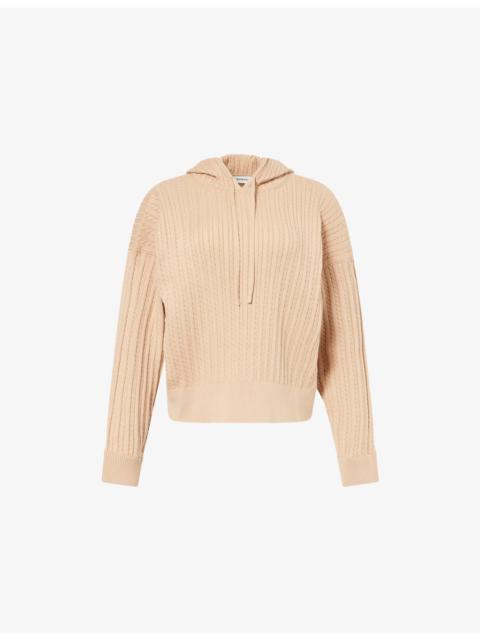 Cable-Knit Relaxed-Fit Cotton And Cashmere Hoodie