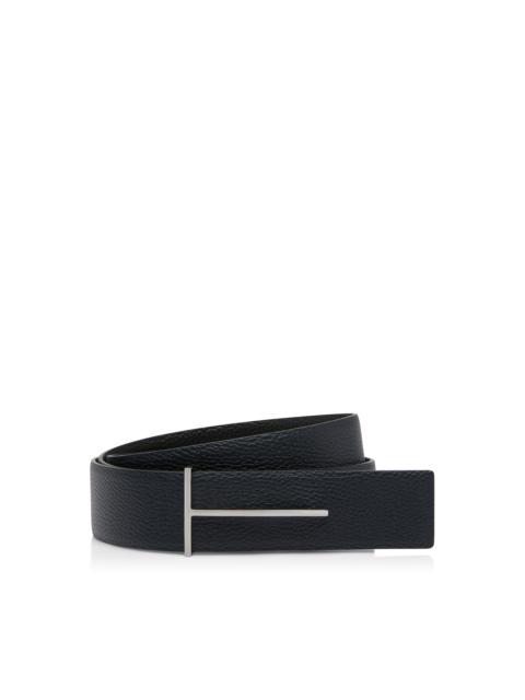 GRAIN LEATHER SLIM T REVERSIBLE BELT