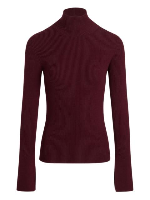 ribbed high-neck jumper
