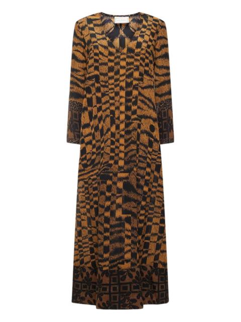 abstract-print maxi dress