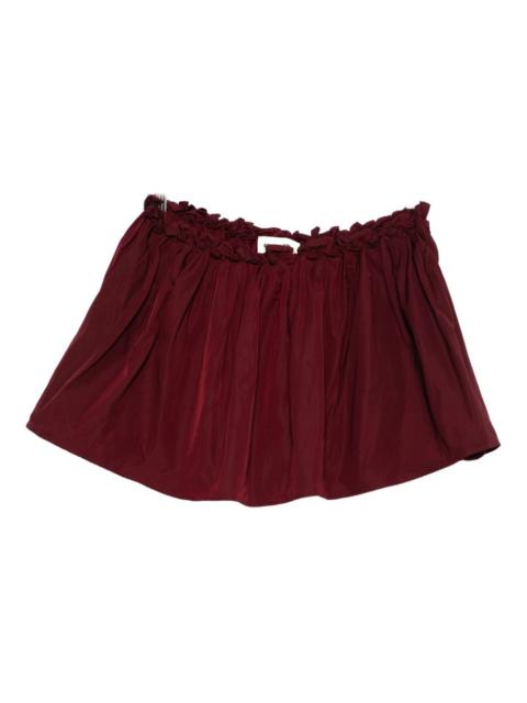pleated A-line skirt
