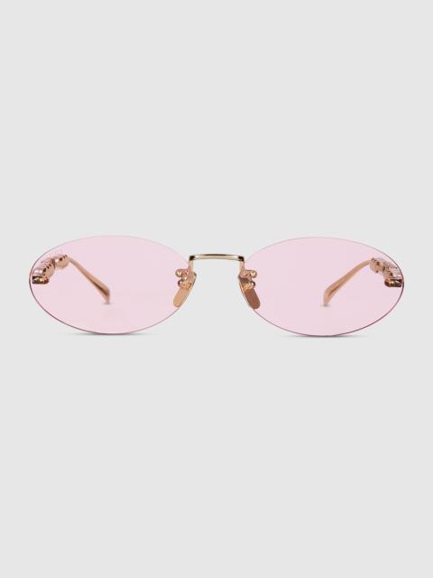 Oval frame sunglasses