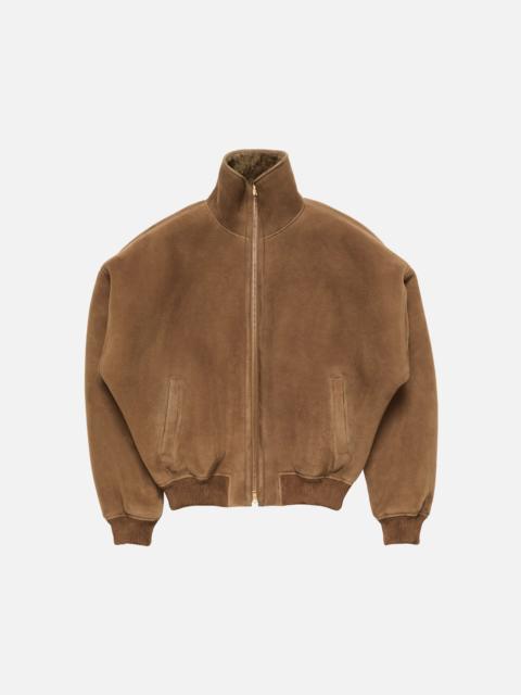 Shearling Bomber Jacket - Chestnut brown