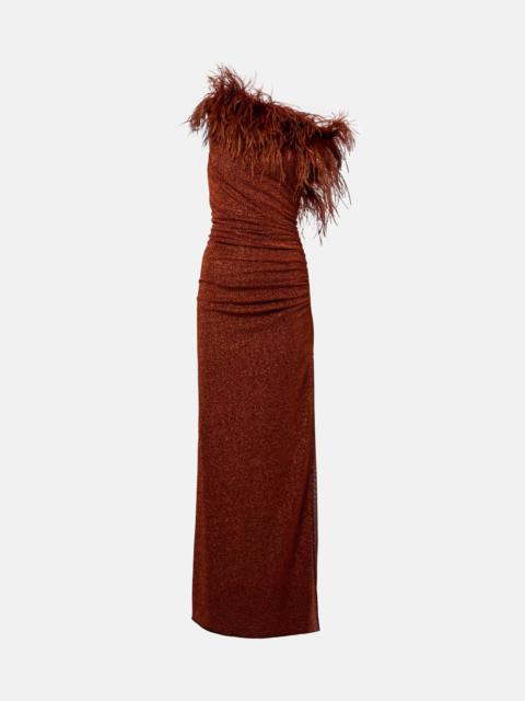 Lumière Plumage maxi dress