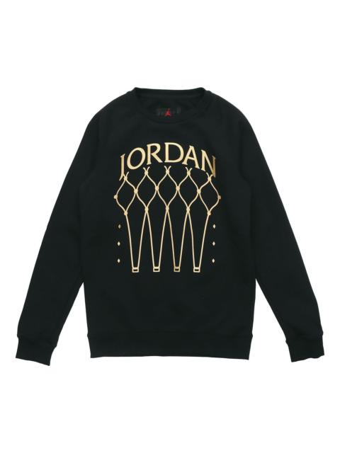 Air Jordan Fleece Knit Round Neck Hoodie Men's Black BQ5746-010