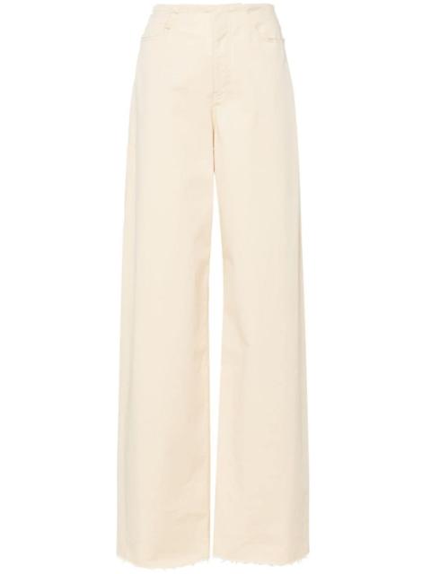 distressed wide-leg trousers