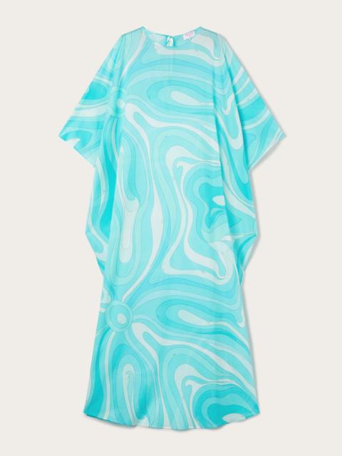 MARMO PRINT LONG COTTON KAFTAN