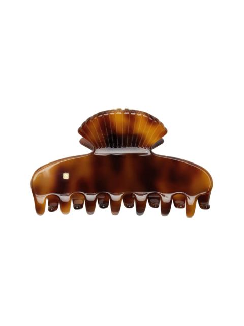 Brown Small Fan Shell Claw Hair Clip