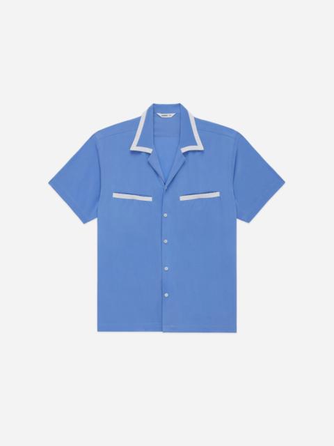 Bowling Shirt - Powder Blue Silk