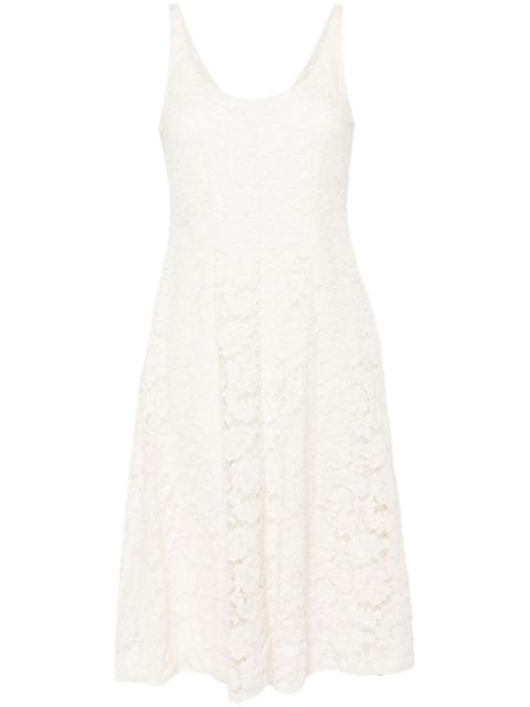 floral-lace A-line dress