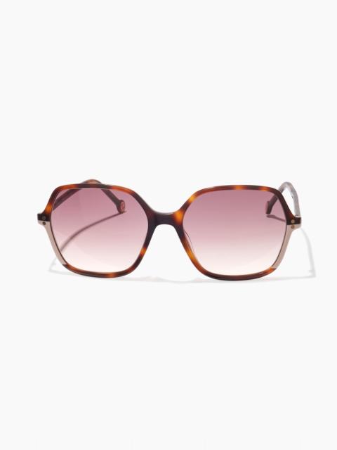 Oversized Oval Sunglasses With Contrast Frames