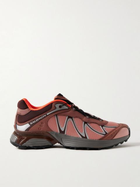 XT-WHISPER Rubber-Trimmed Mesh Sneakers Orange