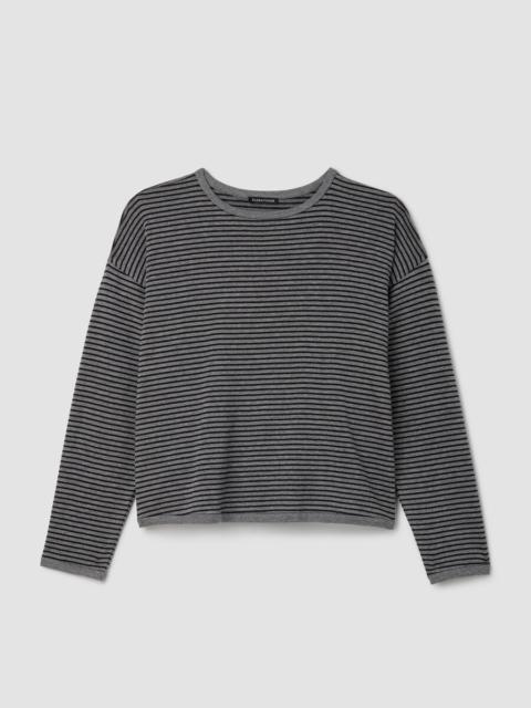 Striped Cozy Brushed Terry Box-Top