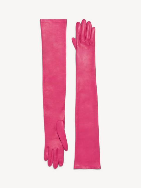 Women's Long Gloves in Rose
